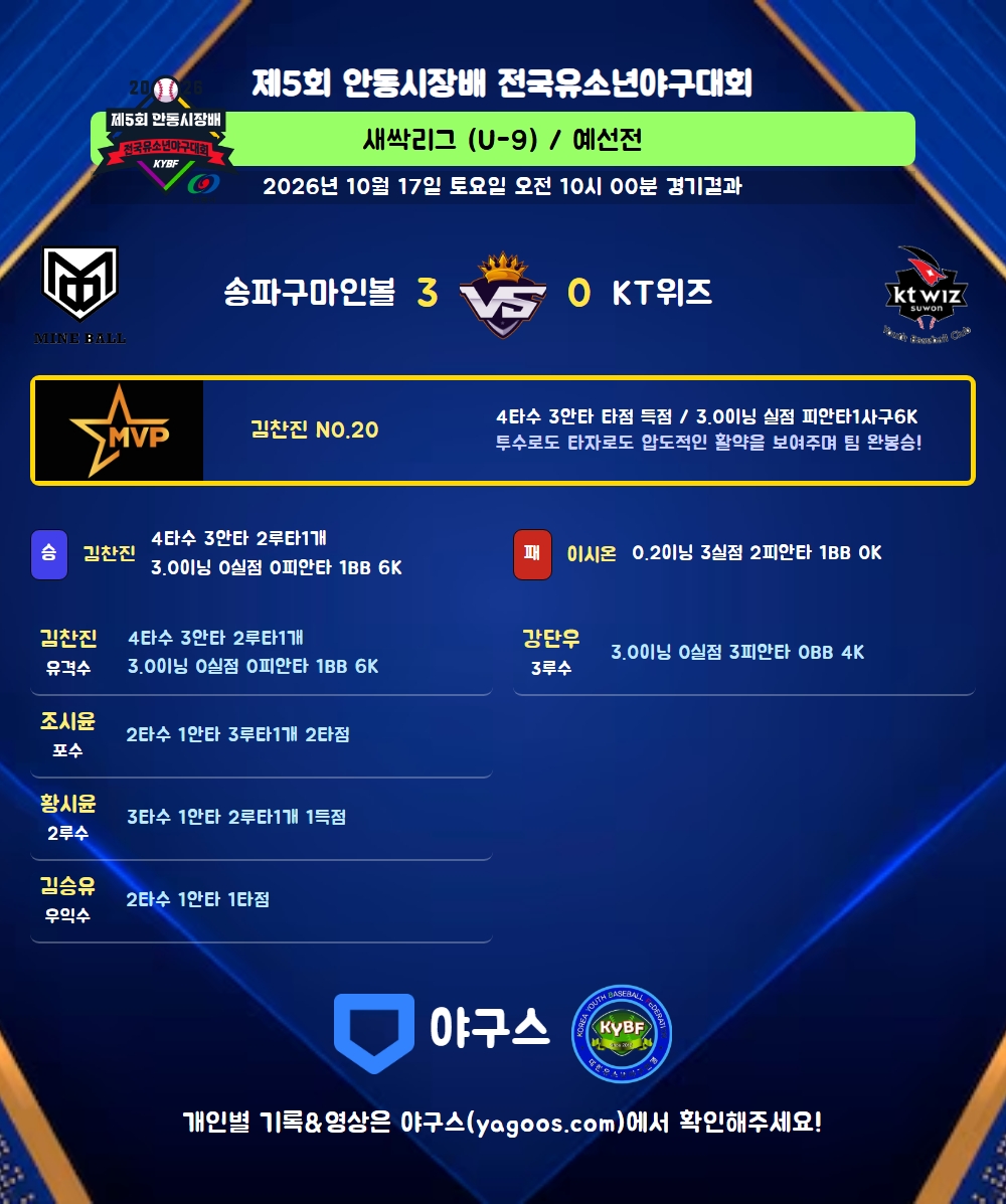 인스타그램 공유용 경기결과 이미지